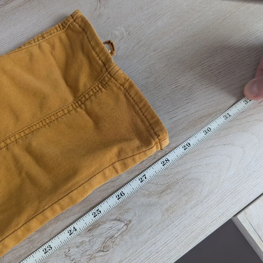 WHBM Soft Chino Ankle Pants Women's 4 Long Mustard Yellow